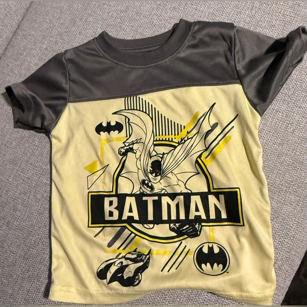Batman Kids Swim Rashguard - Gray and Yellow